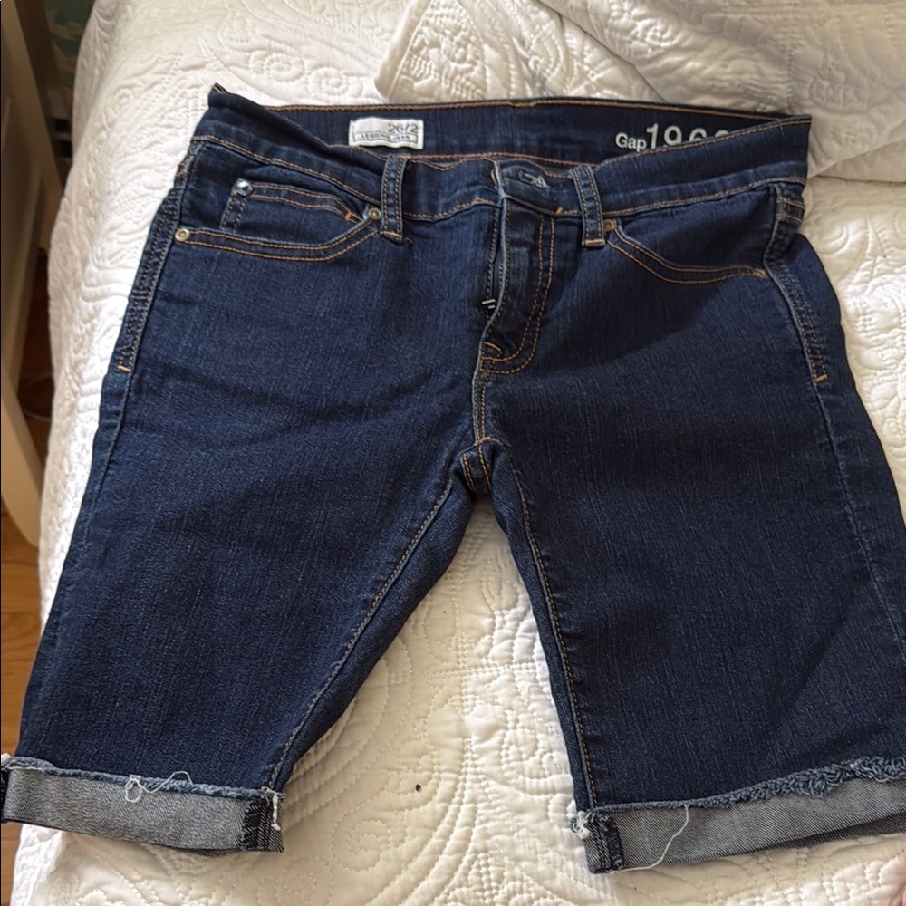 GAP Blue Jean Shorts with Rolled Hems